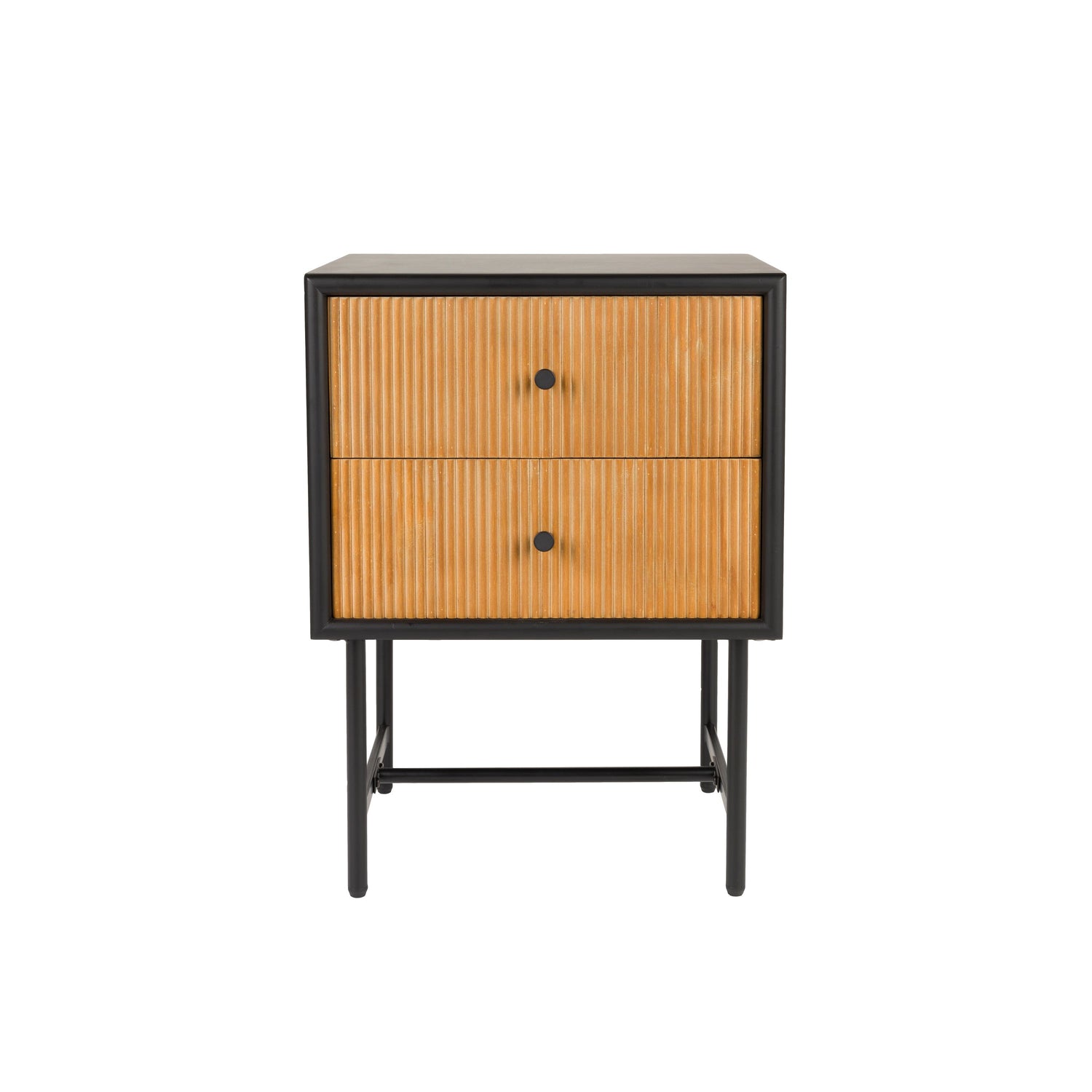 Housecraft Living Coztilla Bijzettafel| Nachtkastje Zwart| Bruin