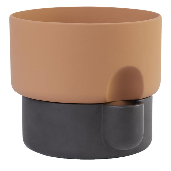 Northern Oasis plantenbak large Ø27.5 donkerbruin|terracotta