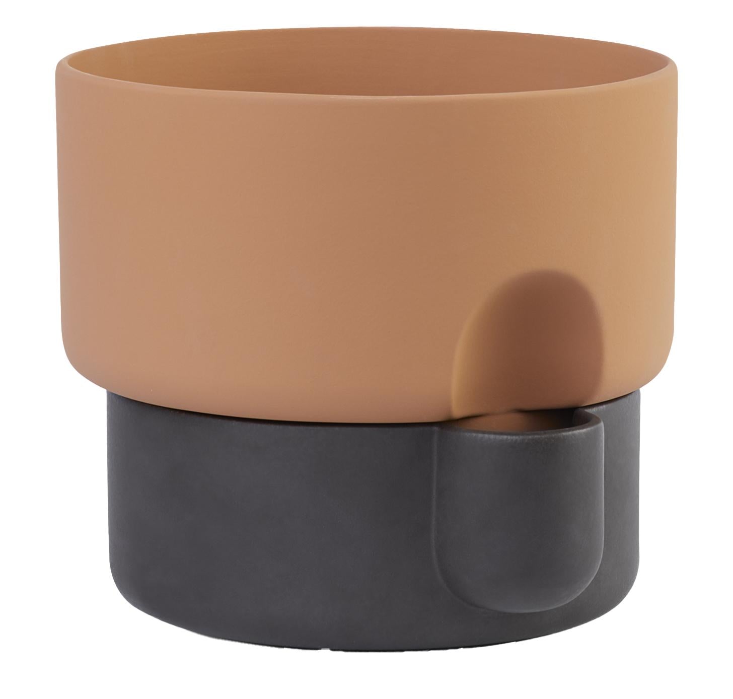 Northern Oasis plantenbak large Ø27.5 donkerbruin|terracotta