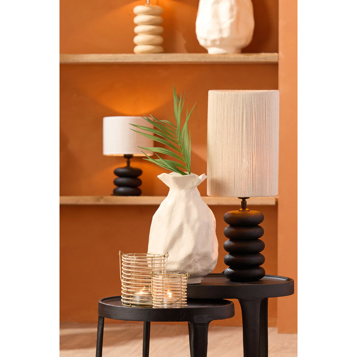 Light & Living Light&living Lampvoet Ø12x21 cm BUDONGO hout zwart