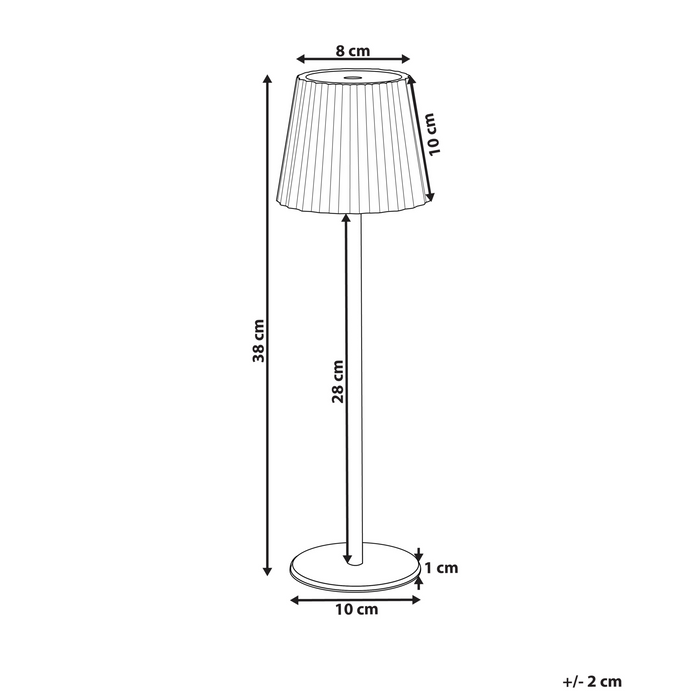 Beliani - POMBEIRO - Tafellamp - Lichtblauw - Aluminium|IJzer
