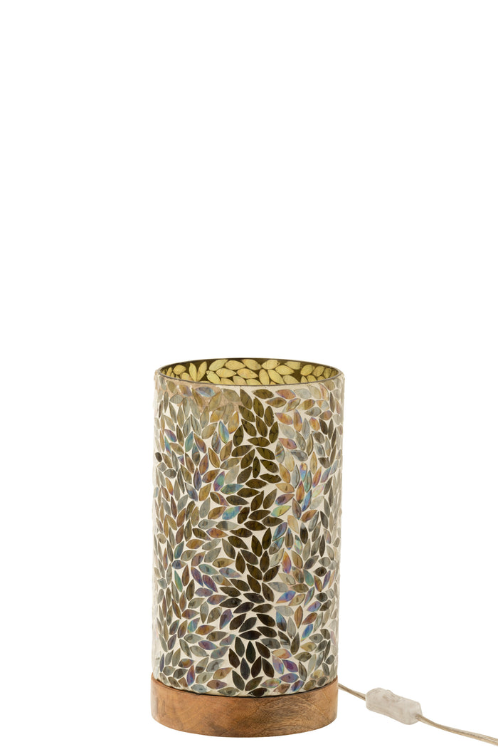 J-Line - Tafellamp Mozaiek Glas Groen Small - 15x15x29.5cm
