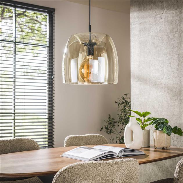Hoyz Collection - Hanglamp 1L Drift Glass - Amber Color Glas