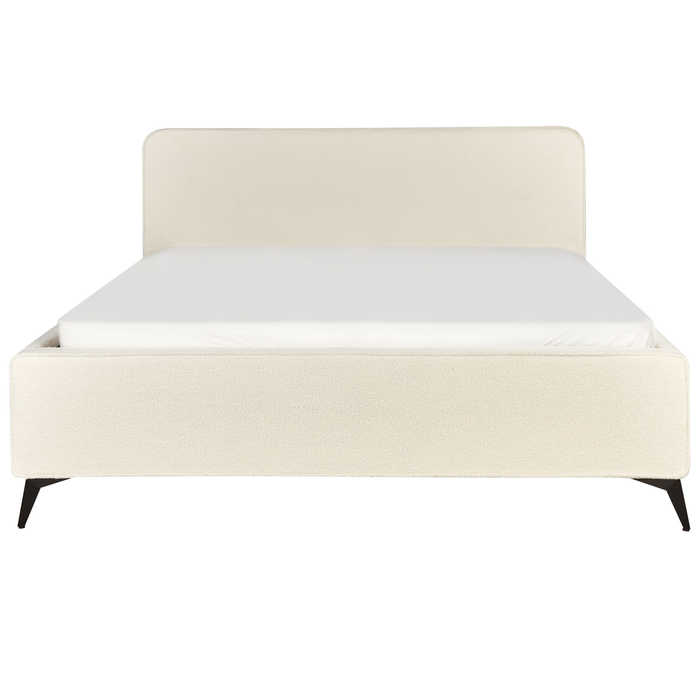 Beliani-VALOGNES-Tweepersoonsbed-Off-white-180 x 200 cm-Bouclé