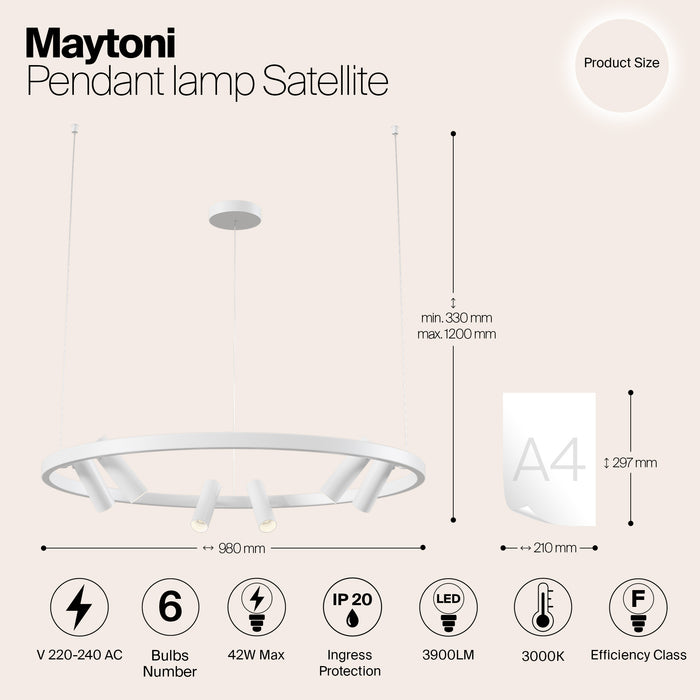 Maytoni - Hanglamp Satellite - Wit