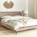 Beliani - SUZETTE - Tweepersoonsbed - Taupe - 160 x 200 cm - Polyester
