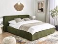 Beliani - LINARDS - Bed - Donkergroen - 160 x 200 cm - Bouclé
