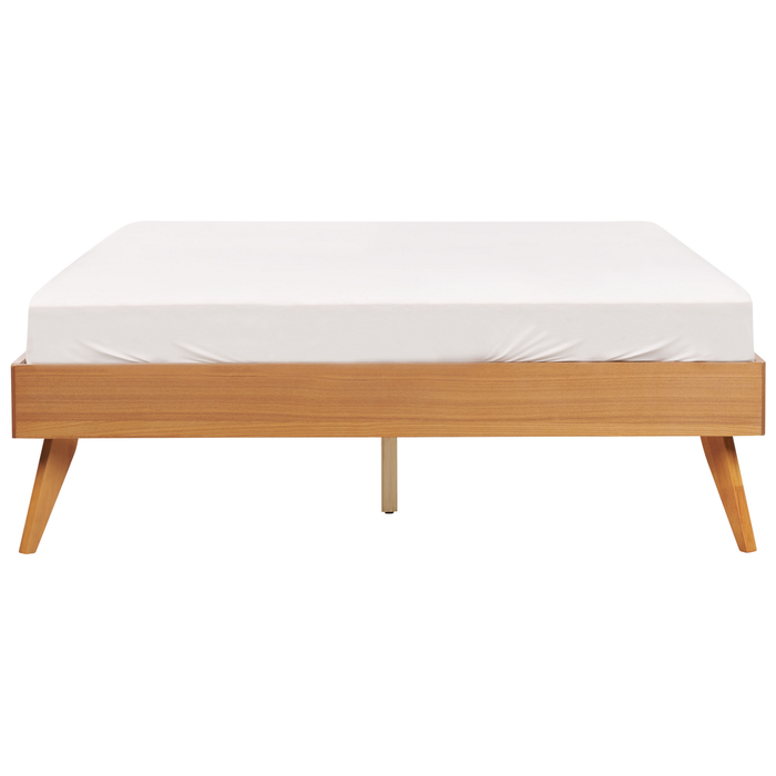 Beliani - BERRIC - Tweepersoonsbed - Lichthout - 140 x 200 cm - MDF