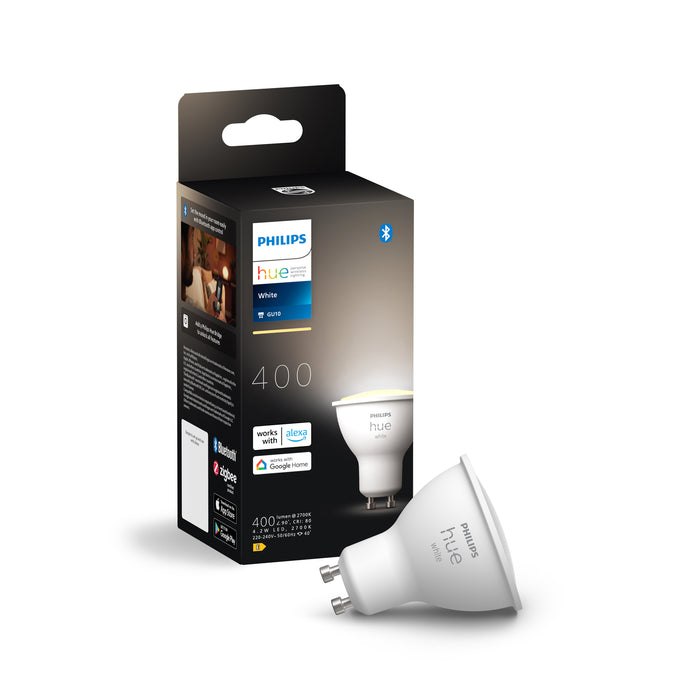 Philips Hue Starterspakket - White - GU10 - 4 Lampen - Bridge