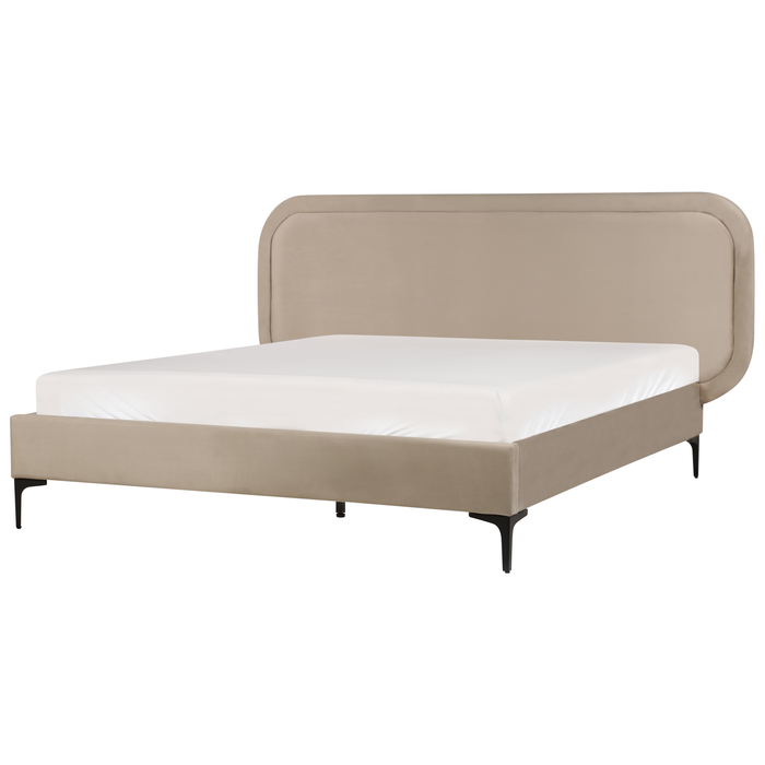 Beliani - SUZETTE - Tweepersoonsbed - Taupe - 180 x 200 cm - Polyester
