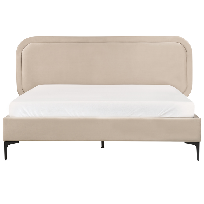Beliani - SUZETTE - Tweepersoonsbed - Taupe - 180 x 200 cm - Polyester
