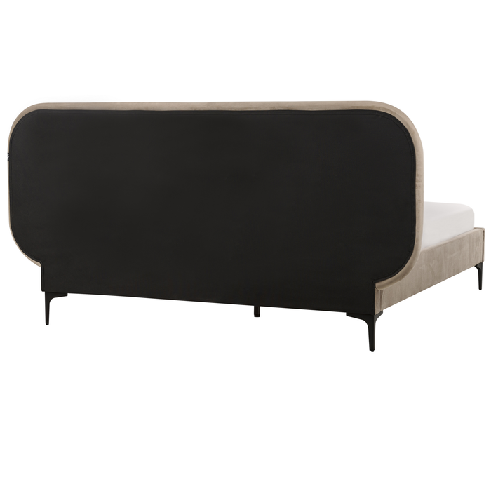 Beliani - SUZETTE - Tweepersoonsbed - Taupe - 180 x 200 cm - Polyester