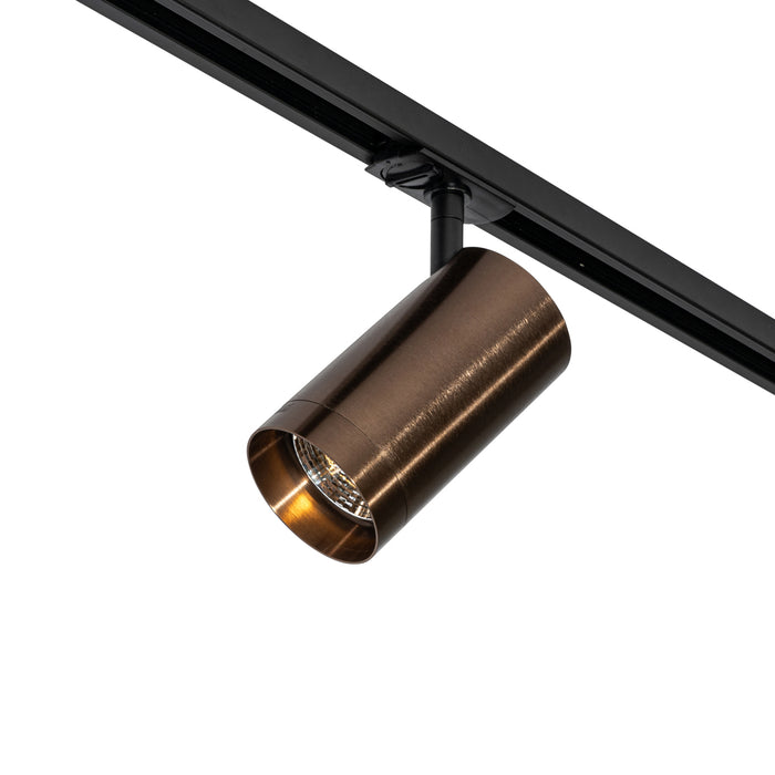 QAZQA Moderne spot donker brons voor railsysteem 1-fase 70mm - Iconic