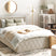 Beliani - ROCHEFORT - Tweepersoonsbed - Beige - 140 x 200 cm - Fluweel