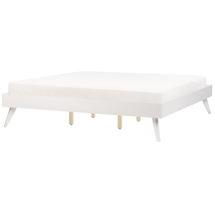 Beliani - BERRIC - Tweepersoonsbed - Wit - 180 x 200 cm - MDF