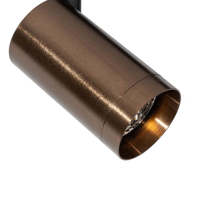 QAZQA Moderne spot donker brons voor railsysteem 1-fase 70mm - Iconic