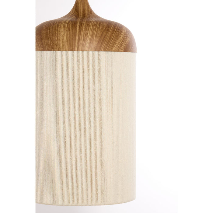 Light&living Hanglamp Ø22x41,5 cm DANIA hout print naturel+touw crème