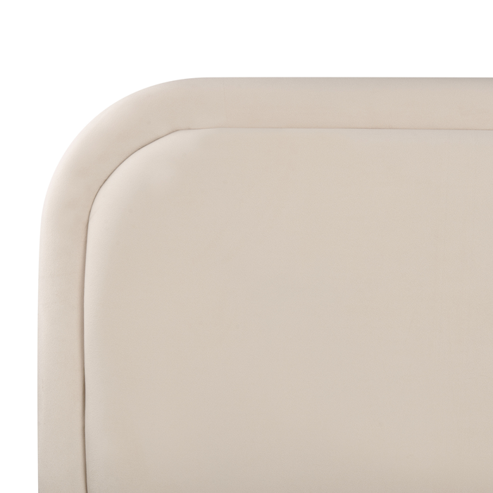 Beliani-SUZETTE-Tweepersoonsbed-Lichtbeige-180 x 200 cm-Polyester