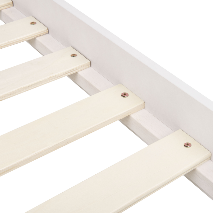 Beliani - BERRIC - Tweepersoonsbed - Wit - 140 x 200 cm - MDF