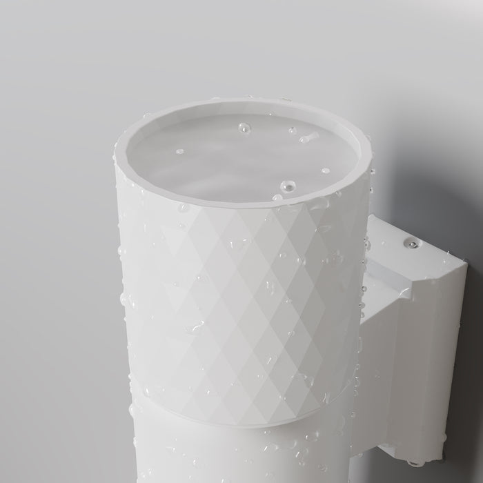 Maytoni Outdoor - Wandlamp Bowery - Wit - Ø6,5