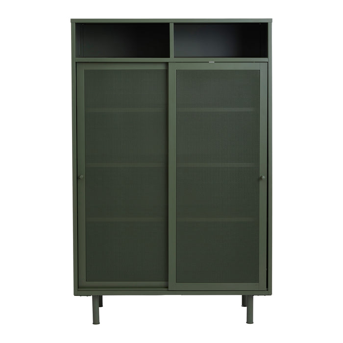 by fonQ Tibbe Opbergkast - H 140 cm - Olijfgroen
