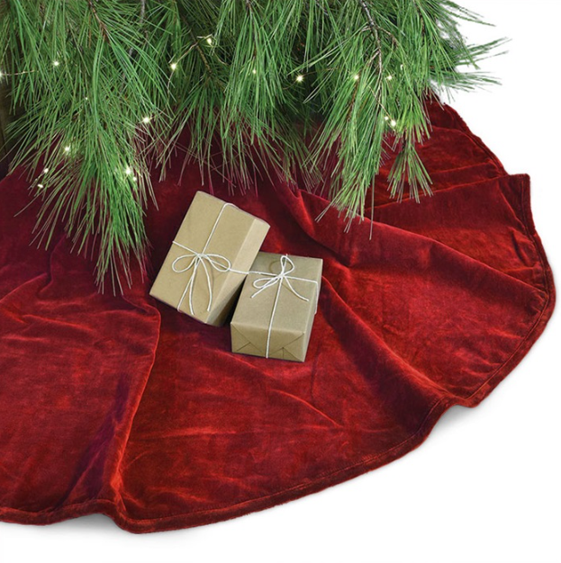 Unique Living - Treeskirt Kelsey 120Øcm red - Kerstboomkleed