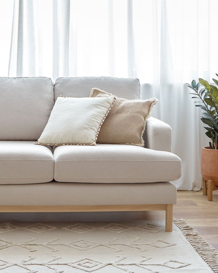 Kave Home Mihaela 3-Zitsbank - Wit