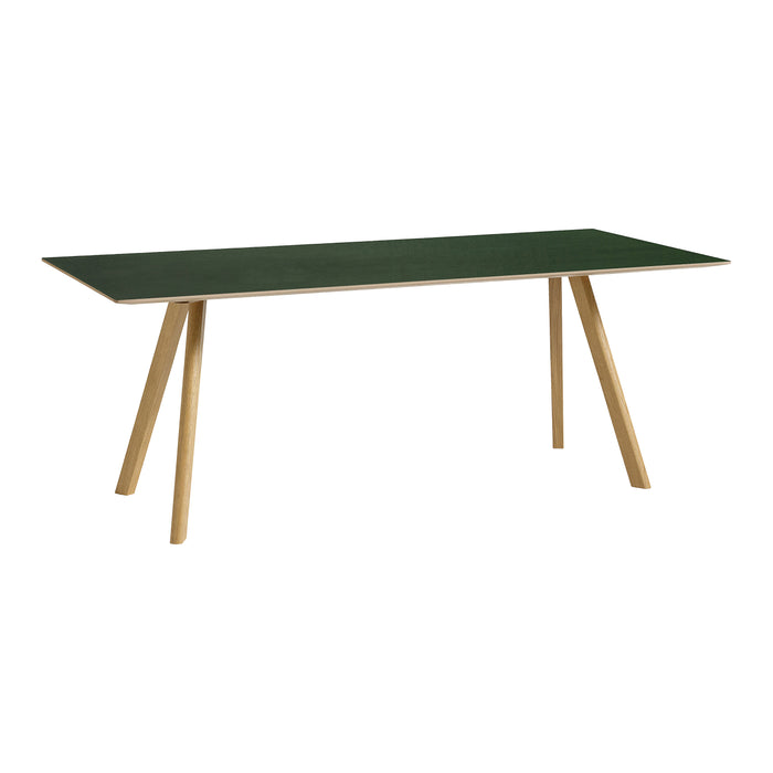HAY CPH30 2.0 Eettafel - Eikenhout frame Green linoleum