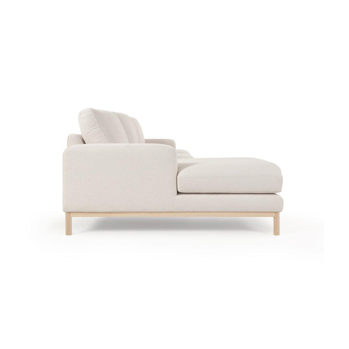 Kave Home Mihaela 3-Zitsbank Chaise Longue Links - Wit