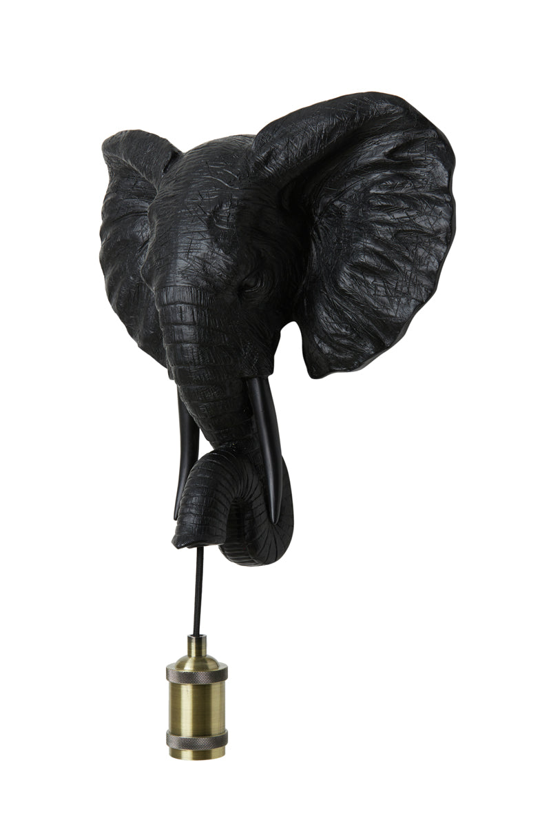 Light & Living Light&living Wandlamp 35x13x36 cm ELEPHANT mat zwart
