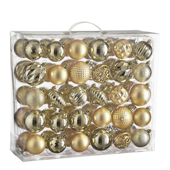 House of Seasons Kerstballen Set - 60 Stuks - Champagne