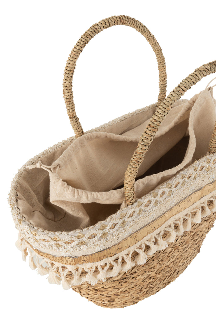 J-Line kerstbal Bloem - glas - rood - small - doos van 4