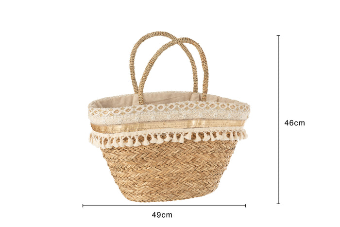 J-Line kerstbal Bloem - glas - rood - small - doos van 4