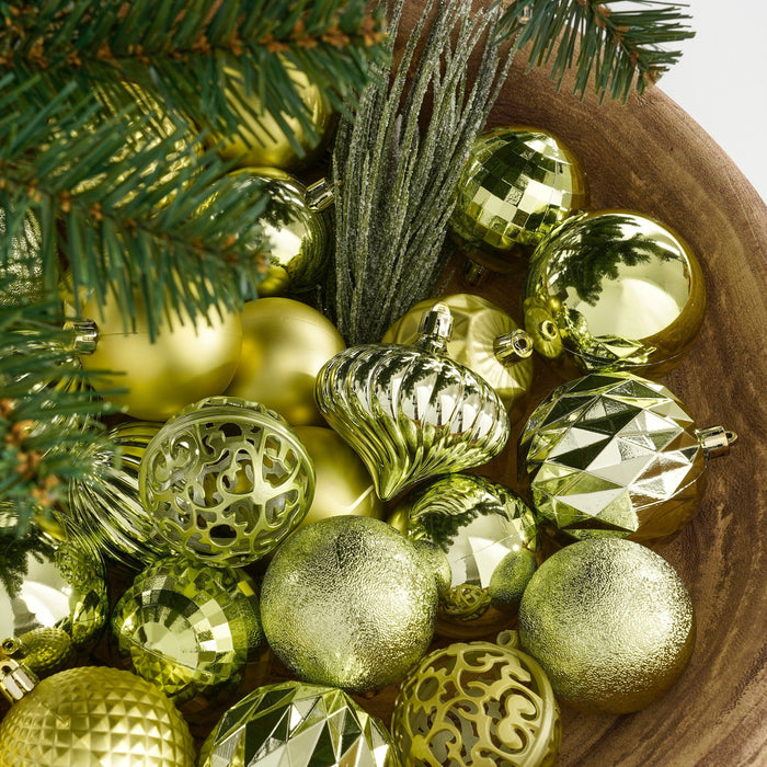 House of Seasons Kerstballen Set - 60 Stuks - Lichtgroen