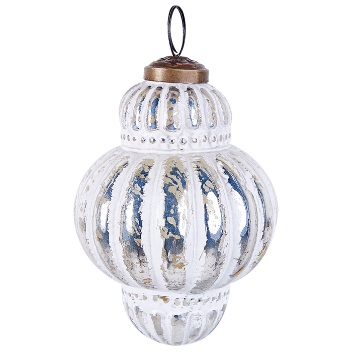 Beliani - CREMEUX - Kerstballen set van 6 - Zilver - Glas