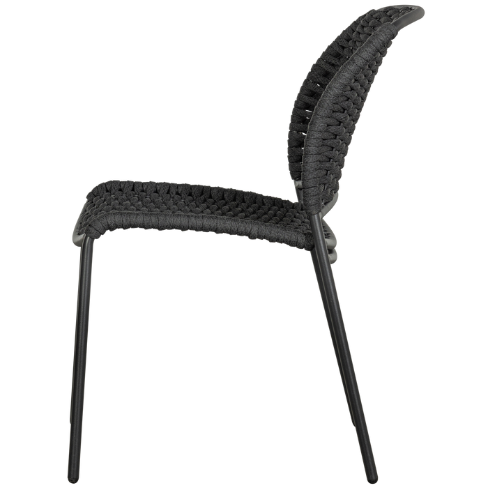 WOOOD Taku Tuinstoel Zonder Armleuning - Textileen - Zand - Set van 2