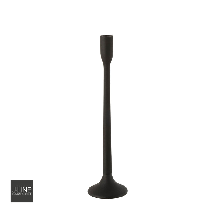 Kandelaar | Metaal | Zwart | 10.5x10.5x (h)41 Cm