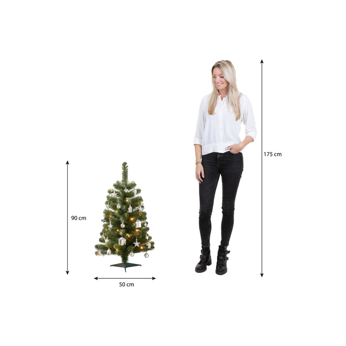 Black Box Trees Joy Kunstkerstboom met Ornamenten en Verlichting - H90