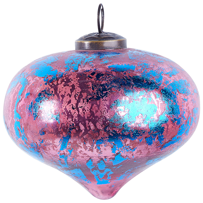 Beliani - ASTRALE - Kerstballen set van 6 - Roze - Glas