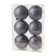 Cosy & Trendy Kerstballen Glitter Grijs 6-Delig