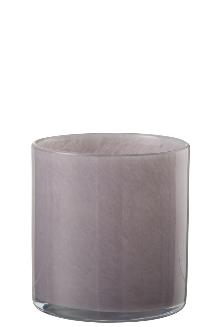 J-Line windlicht Jade - glas - lichtpaars - medium