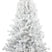 Teddy White flocked hinged kunstkerstboom - 210 cm - Wit - Ø107 cm -