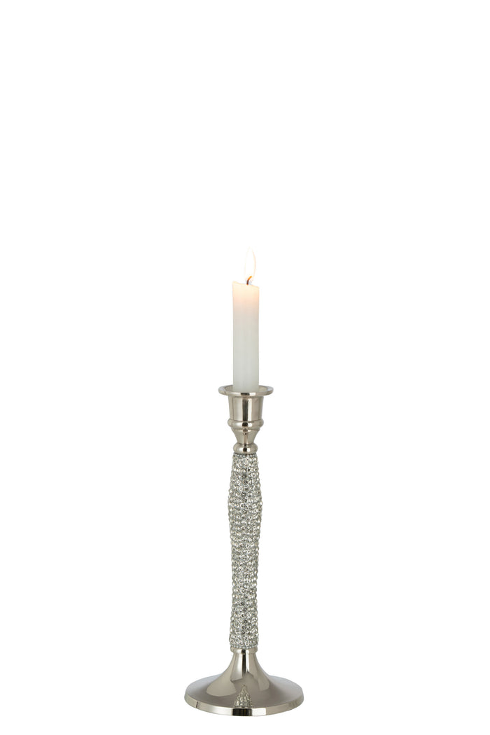 J-Line kandelaar Diamant - aluminium - zilver - medium