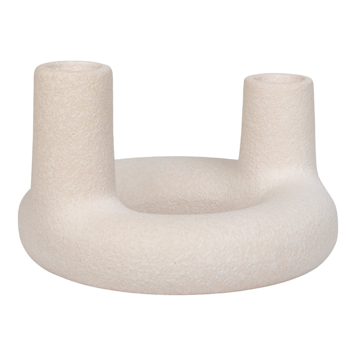 QUVIO Kandelaar beige – Keramiek – Beige