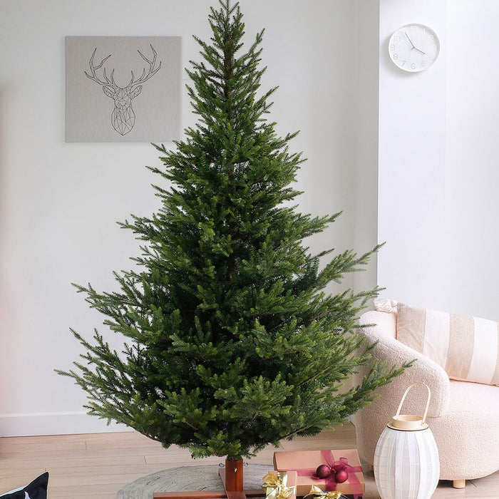Sami Mountain Spruce Wood kunstkerstboom - 243 cm - Donkergroen - Ø155
