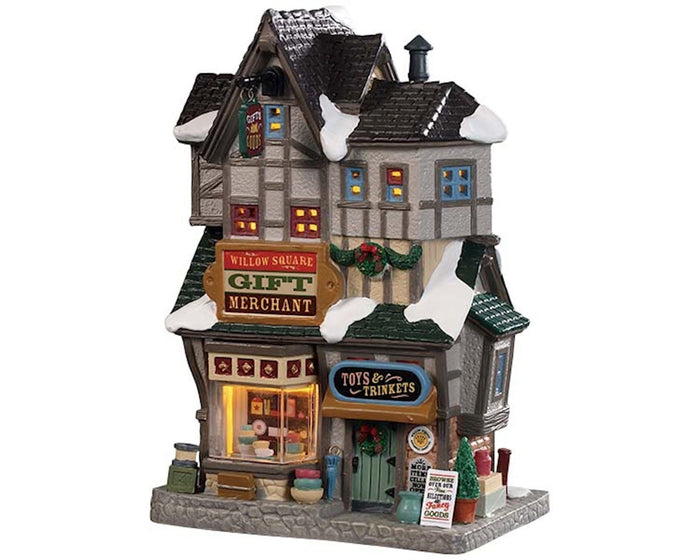 Lemax Willow Square Gift Merchant - verlicht gebouw