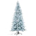 Snowy Blue Comet verlichte kunstkerstboom - 228 cm - White flocked -