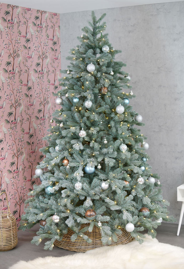 Poly Frosted Colorado Hinged verlichte kunstkerstboom - 213 cm -