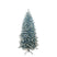Funky Baby Blue Flocked verlichte kunstkerstboom - 183 cm -