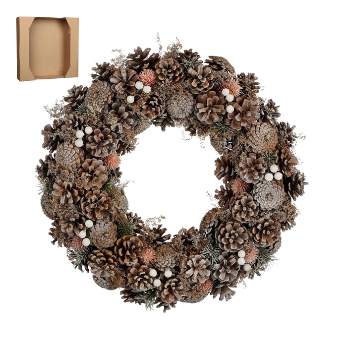 House of Seasons Kerstkrans - Ø50 cm - Perzik